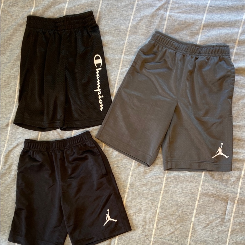 Jordan Black and Gray Performance Shorts
